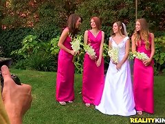 The Beautiful Bridge Playfully Indulges In Lesbian Games With Her Charming Bridesmaids, Ass Licking; Babes; Bridge; Fingerings; Lesbian; Lip-lock; Pus