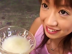 A Japanese Cicada Swallows A Plate Of Semen, Beautifully; Cum Shot; Japanese; Teens.